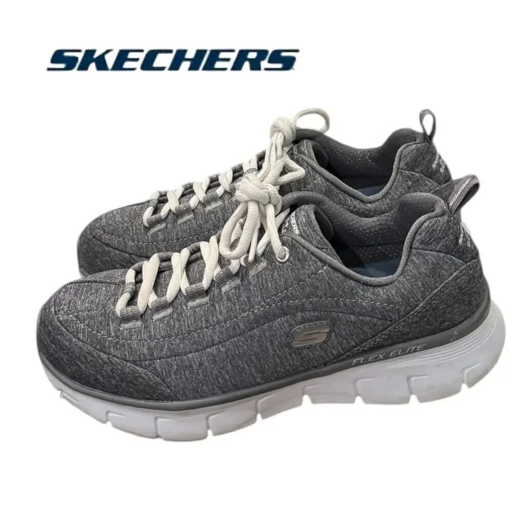 Skechers Women’s Synergy 3.0 Flex Elite Gray Sneakers 7 Walking Running Trainers